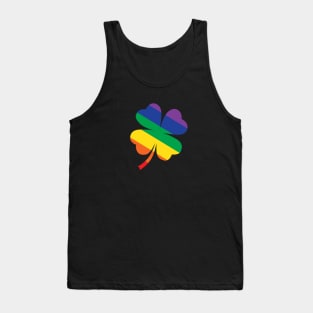 Rainbow St Patrick's Day Clover LGBTQ Gay Pride Tank Top